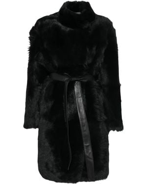 Yves Salomon Manteau 95Cm - Nero