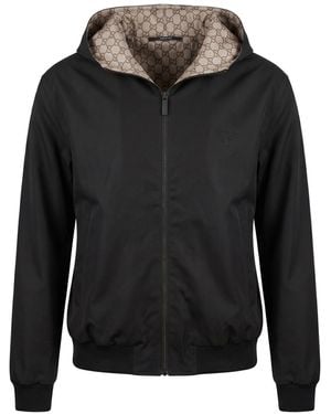 Gucci Giacca Con Cerniera Reversibile - Nero