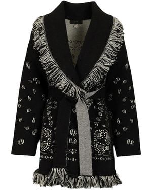 Alanui Bandana Jacquard Cardigan - Nero