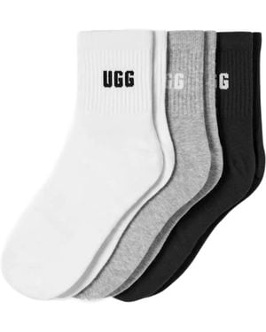 UGG W Quinlin Logo Quarter 3 Pack - Grigio