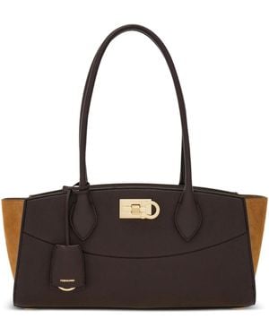 Ferragamo Borsa A Spalla St Soft Ew - Nero