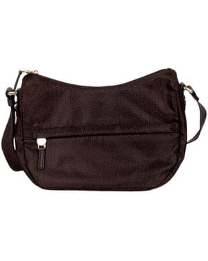 Borbonese Borsa A Spalla Luna Small - Marrone