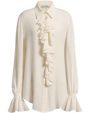 Alberta Ferretti Camicia Crepe De Chine - Bianco
