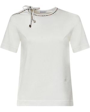Burberry T-Shirt Di - Bianco