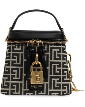 Balmain Borsa Zipped Bag Mm - Nero