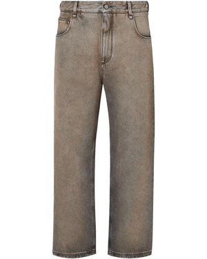 Fendi Pantaloni Jeans Sovratinti - Grigio