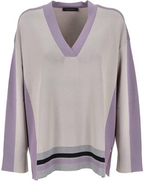 Elena Miro Maglia A V - Grigio