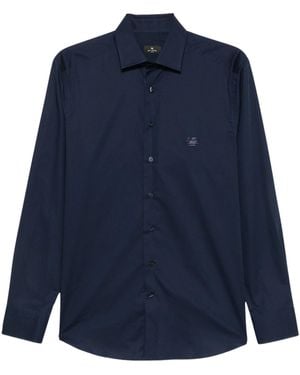 Etro Camicia Roma Logo - Blu