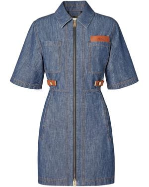 Fendi Abito Chambray - Blu
