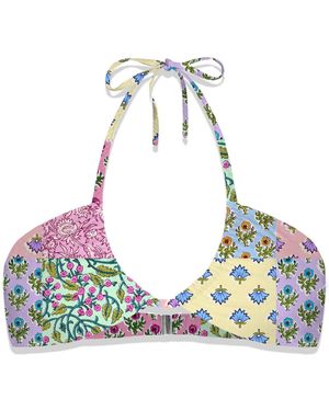 MC2 St Barth Halter Neck Bandeau Top - Blu