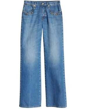 Gucci Pantaloni Bootcut - Blu