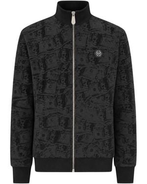 Philipp Plein Giacca Tracksuit All-Over Dollar - Nero