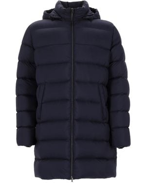Herno Piumino Lungo Con Cappuccio - Blu
