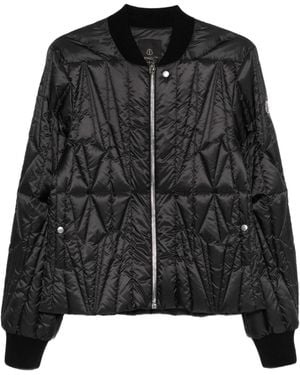 Moncler Woven Geocamo Flight Jacket - Nero