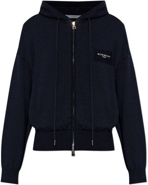 Givenchy Felpa Con Cappuccio Zip-Up - Blu