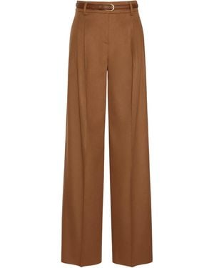 Max Mara Pantaloni Tailored Marroni - Marrone