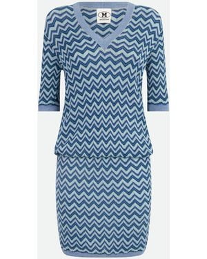 Missoni Abito Midi Azzurro - Blu