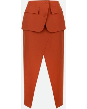 Erika Cavallini Semi Couture Gonna Terracotta - Arancione