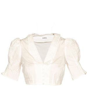 Glamorous Camicia Crop Bianca - Bianco