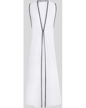 Jijil Gilet Bianco Con Bordi Neri