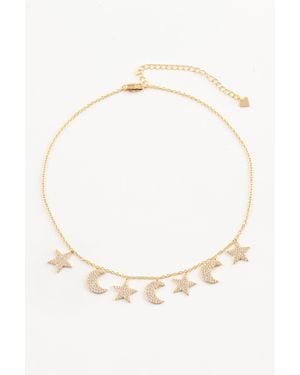 MELUSINA BIJOUX Collana Charms Lune E Stelle Oro - Neutro