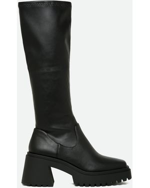 Steve Madden Stivale Alto Nero Frontier