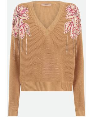 Twinset Maglia Boxy - Neutro