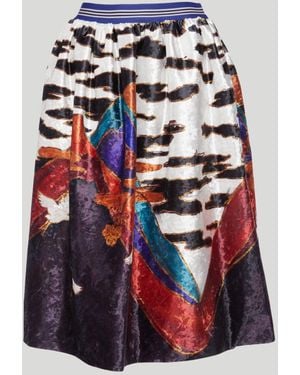 Stella Jean Breiter Rock Landschaftsmuster - Mehrfarbig