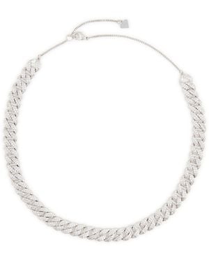MELUSINA BIJOUX Collana Girocollo A Catena Rodio - Bianco