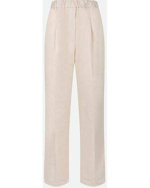 Forte Forte Forte Forte Pantaloni Rosa Cipria - Bianco