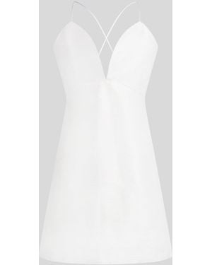Jijil Abito Corto Bianco Metallizzato