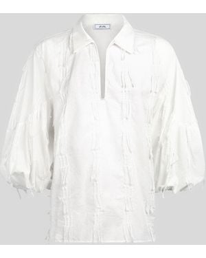 Jijil Blusa Bianca Con Ricami - Bianco