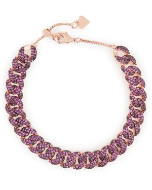 MELUSINA BIJOUX Bracciale Groumette Bordeaux Con Z - Rosa