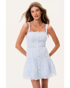 LoveShackFancy Charlize Cotton Mini Dress For - White