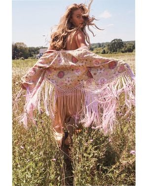 LoveShackFancy Aurelia Fringe Embroidered Top For - Multicolor
