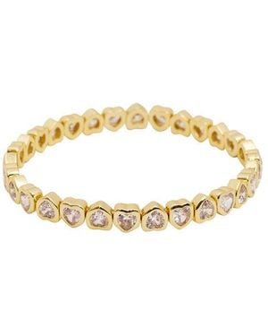 LoveShackFancy Erin Wachs Small Heart Stretch Bracelet For - Metallic