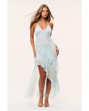 LoveShackFancy Vailo Floral Silk Chiffon Dress For - Multicolor