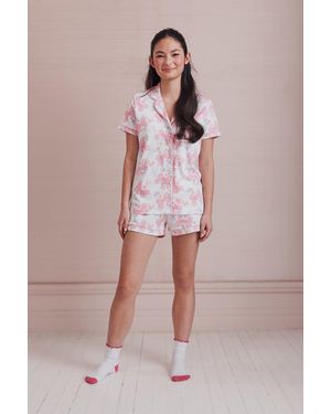 LoveShackFancy X Roller Rabbit Doily Beux Polo Pajama Set For - Pink