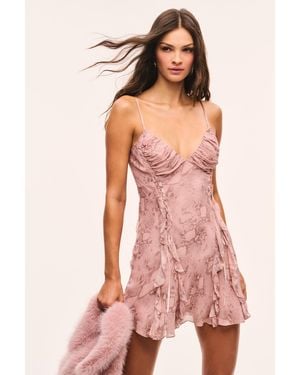 LoveShackFancy Melusine Snakeskin Print Mini Dress For - Multicolor