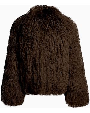 LoveShackFancy Susanna Chow Carrie Shearling Coat For - Brown