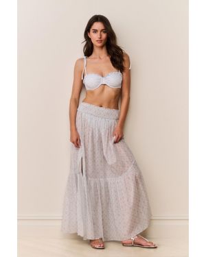 LoveShackFancy Umber Cotton Maxi Cover-Up Skirt For - Multicolor