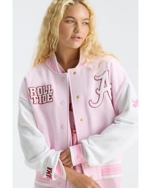 LoveShackFancy Fanatics X Collegiate Varsity Jacket For - Pink