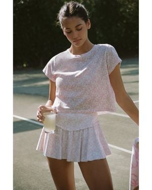 LoveShackFancy Rubin Bow Print Cropped Tee For - Multicolor