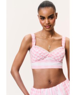 LoveShackFancy Ricky Seersucker Bralette Top For - Multicolor