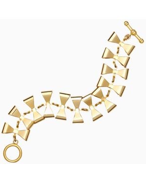 LoveShackFancy Brinker+Eliza Bow Bracelet For - Metallic