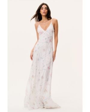 LoveShackFancy Castilla Silk Patchwork Maxi Dress For - Multicolor