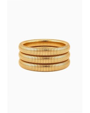 LoveShackFancy Luv Aj Flex Snake Chain Bracelet Set For - Metallic