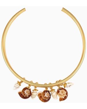 LoveShackFancy Logan Tay Shell Choker For - White