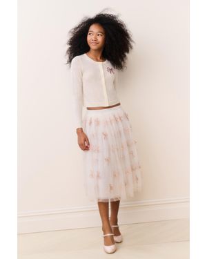 LoveShackFancy Tween Kina Secret Crush Midi Skirt For - Natural