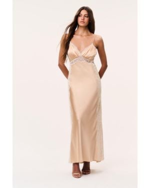 LoveShackFancy Shia Silk-Blend Maxi Dress For - Natural